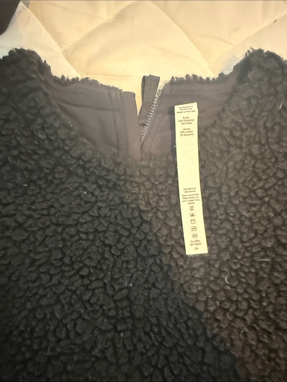 lululemon athletica Black Teddy Jacket
